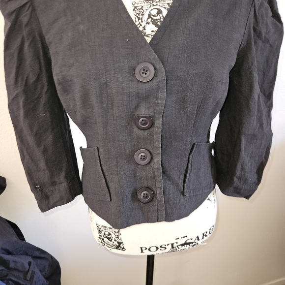 Anthropologie Hope For Flowers By Tracy Reese Womans Black Cardigan Jacket Sz S - Picture 4 of 10